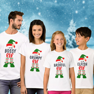 Custom Elf Family Christmas T-Shirt