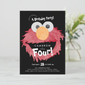 Custom ELMO Sesame Street Birthday Party Invitation (Standing Front)