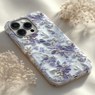 Custom Embroidered Floral iPhone Case with Motto