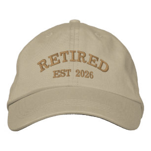 Custom Embroidered Retired Est Year Personalised Hat