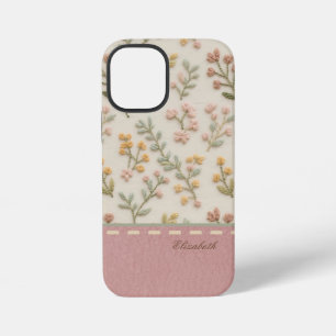 Custom Embroidery Cottagecore Wildflower Aesthetic iPhone 12 Mini Case