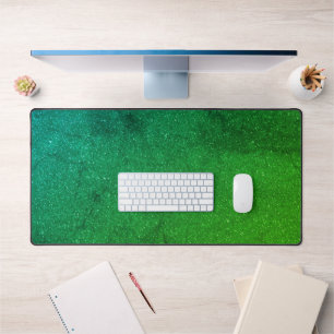 Custom Emerald Gradient Desk Mat - Sleek & Fresh