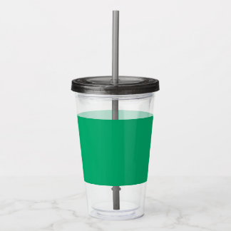 Custom Emerald Green Acrylic Tumbler with Straw