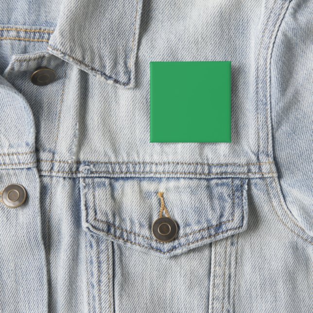 Custom Emerald Green Button Pin (In Situ)