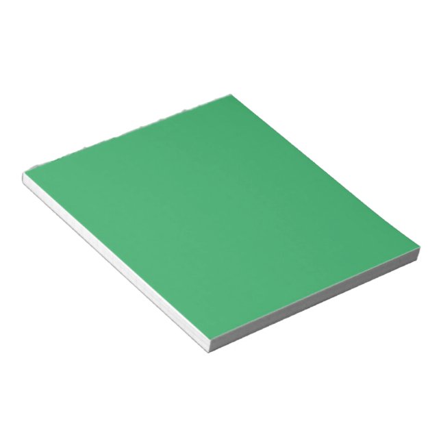 Custom Emerald Green Button Pin Notepad (Angled)