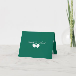 Custom Emerald Green Folded Note Cards