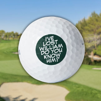 Custom Emerald Green Funny Comic Book Lost Golf Balls