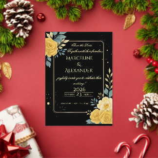 Custom Emerald & Ivory Botanical Invitation