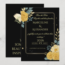 Custom Emerald & Ivory Botanical Invitation