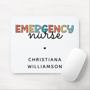 Custom Emergency Nurse ER Nurse Personalised Gift Mouse Mat