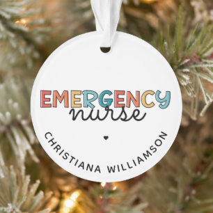 Custom Emergency Nurse ER Nurse Personalised Gifts Ornament