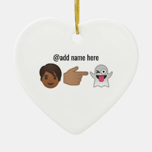 Custom Emoji Christmas Ornament   You're My Boo