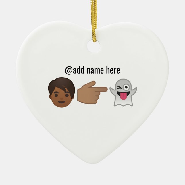 Custom Emoji Christmas Ornament | You're My Boo (Front)