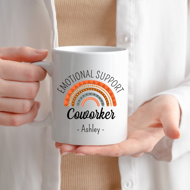 Custom Emotional Support Coworker Work Bestie Gift Mug (Creator Uploaded)