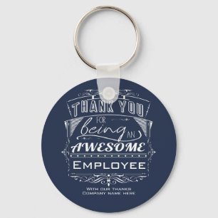 Custom Employee Appreciation Thank You Key Ring