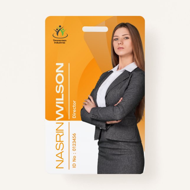 Custom Employee ID Badge (Front)