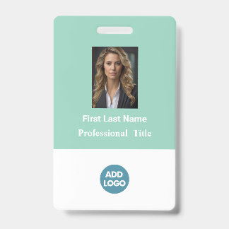 Custom Employee ID Badge - Name, Photo, Logo,..