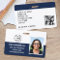Custom Employee ID Badge Photo Logo Security Navy