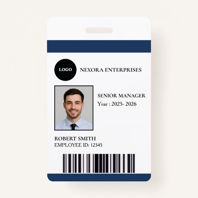 Custom Employee ID Card | COMPANY NAME ID Badge (Front)