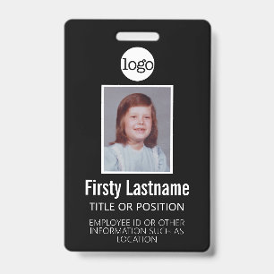 Custom Employee ID - Photo, Bar Code, Logo, Name Badge