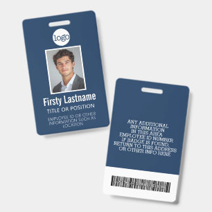 Custom Employee ID - Photo, Bar Code, Logo, Name Badge