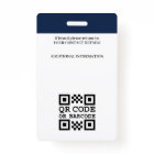 Custom Employee ID Photo Logo Modern Navy