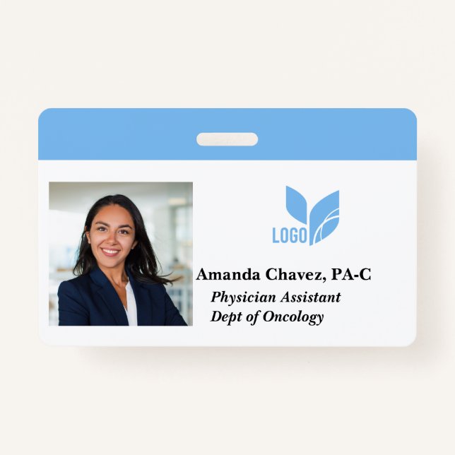 Custom Employee ID Photo Name Badge ID Badge (Front)