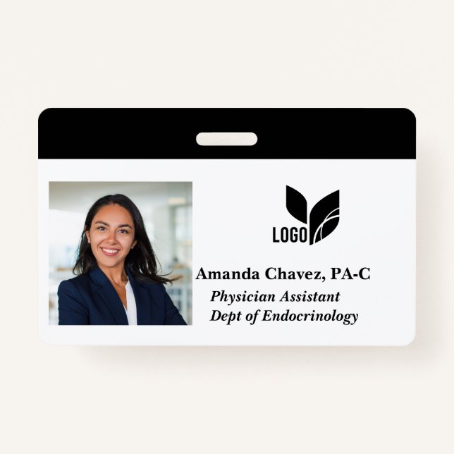 Custom Employee ID Photo Name ID Badge (Front)