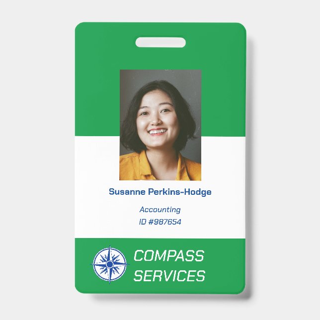 Custom Employee Identification Badge ID Badge (Front)