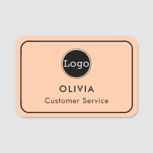 Custom Employee Logo, Name Tag