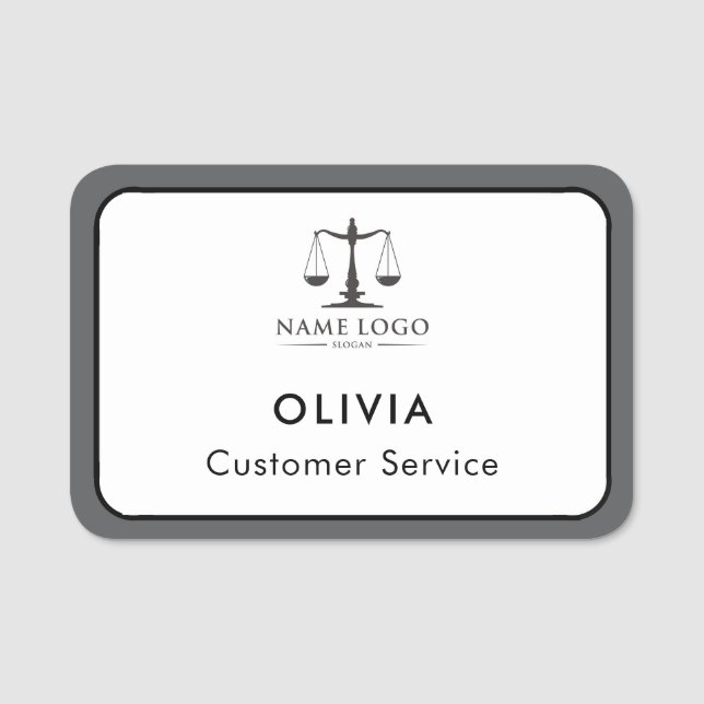 Custom Employee Logo,  Name Tag (Front)