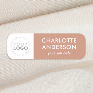 Custom Employee Logo Terracotta Magnetic or Pin Name Tag
