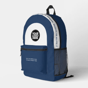 Custom Employee Logo, Text, Slogan, Website Printed Backpack