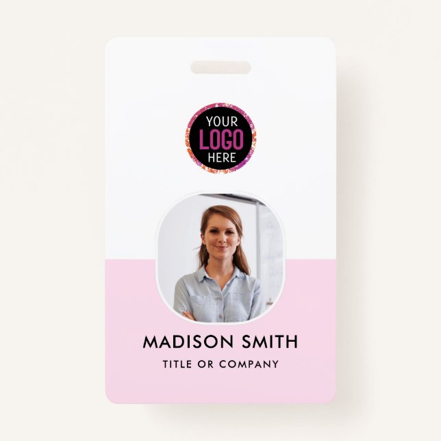 Custom Employee | Minimalist Business Employee ID Badge (Front)