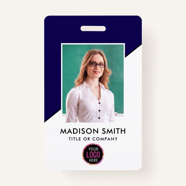 Custom Employee | Minimalist Business Employee ID Badge (Front)