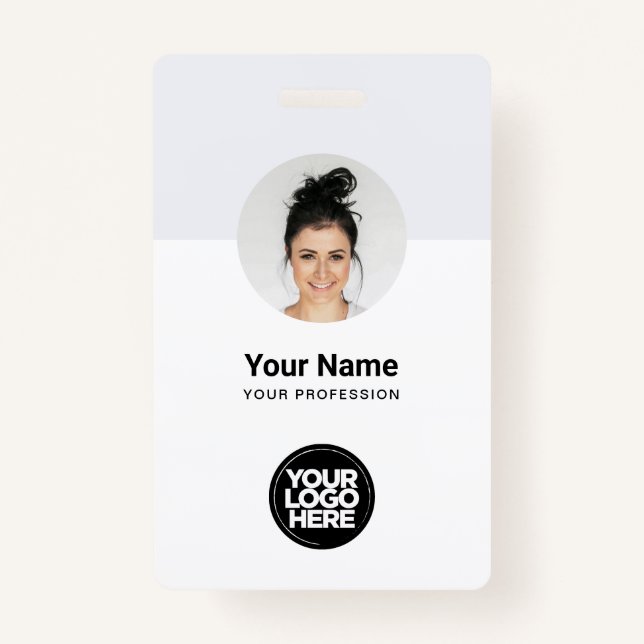 Custom Employee Modern ID Card Minimalist QR ID Badge (Front)