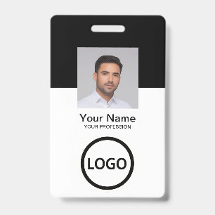 Custom Employee Modern ID Card QR Code Badge