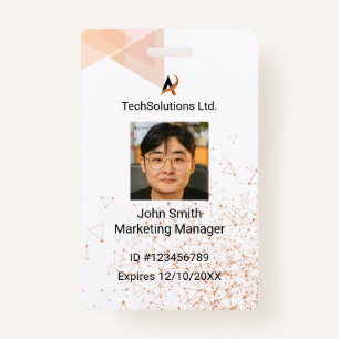 Custom Employee Name Badge Professional Staff ID ID Badge