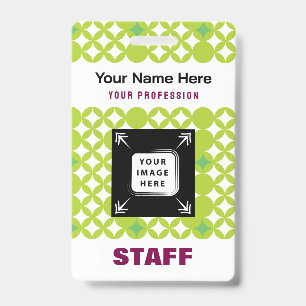 Custom Employee Name Business Logo Staff Tag Badge ID Badge
