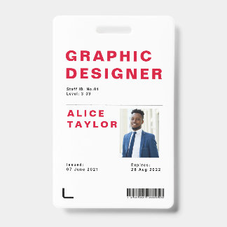 Custom Employee Name  ID Badge