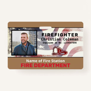 Custom Employee Name ID  Card Logo Bar Code Photo  ID Badge