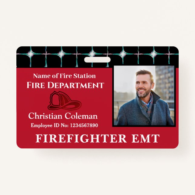 Custom Employee Name ID  Card Logo Bar Code Photo ID Badge (Front)