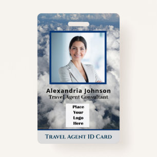 Custom Employee Name ID Card Photo Logo Bar Code ID Badge
