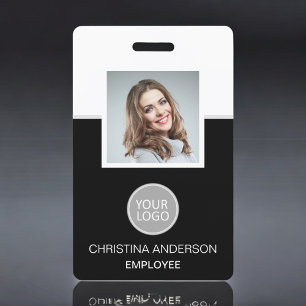 Custom Employee Name Logo Photo Corporate Work ID Badge