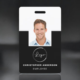 Custom Employee Name Logo Photo Corporate Work ID Badge