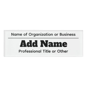 Custom Employee - Name of Organisation or Business Tag