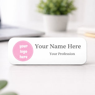 Custom Employee Name Tag Badge with Logo
