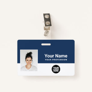 Custom Employee Photo, Bar Code, Logo ID Badge