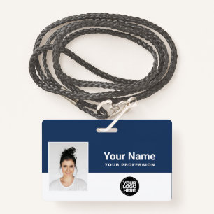 Custom Employee  Photo, Bar Code, Logo, Lanyard ID Badge