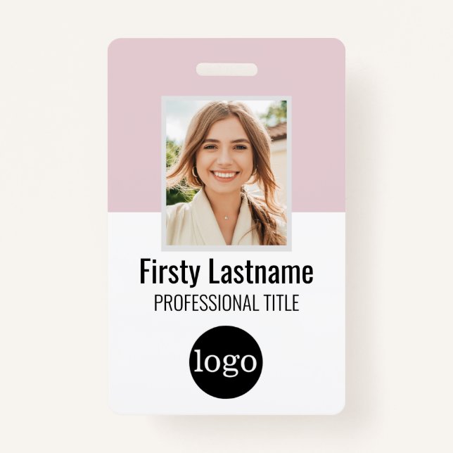 Custom Employee - Photo, Bar Code, Logo, Name Badg ID Badge (Front)
